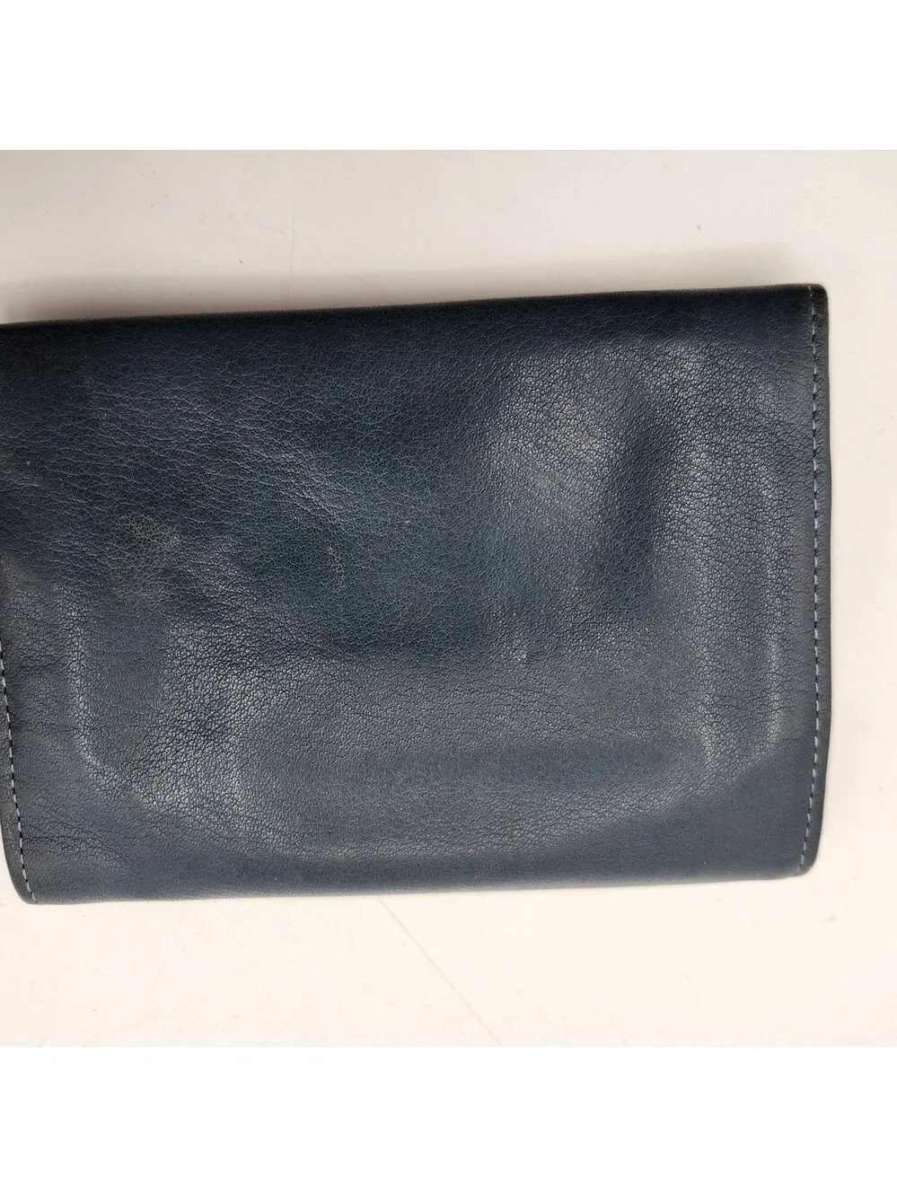 Amity Blue Soft Cowhide Leather Wallet American Classic Coin Snap